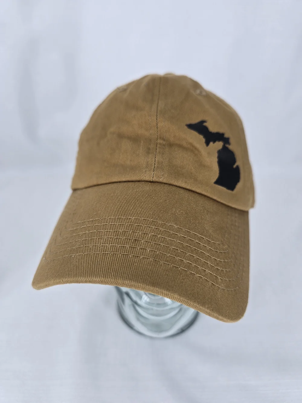 Brown Michigan State Outline Baseball Cap -